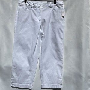 Talbots The Perfect Skimmer NWT white cotton touch of spandex pant size 8